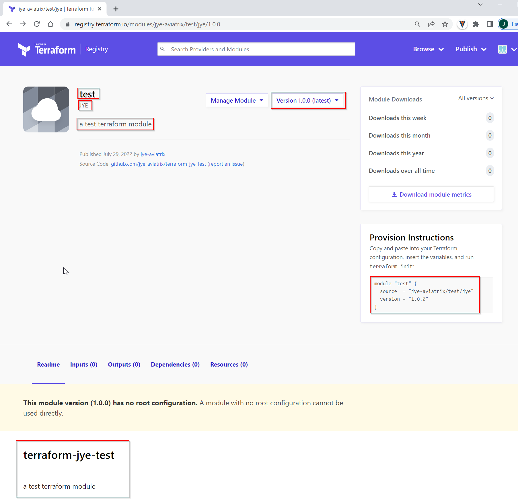 Publish module to Terraform Registry - cloudlearning365cloudlearning365