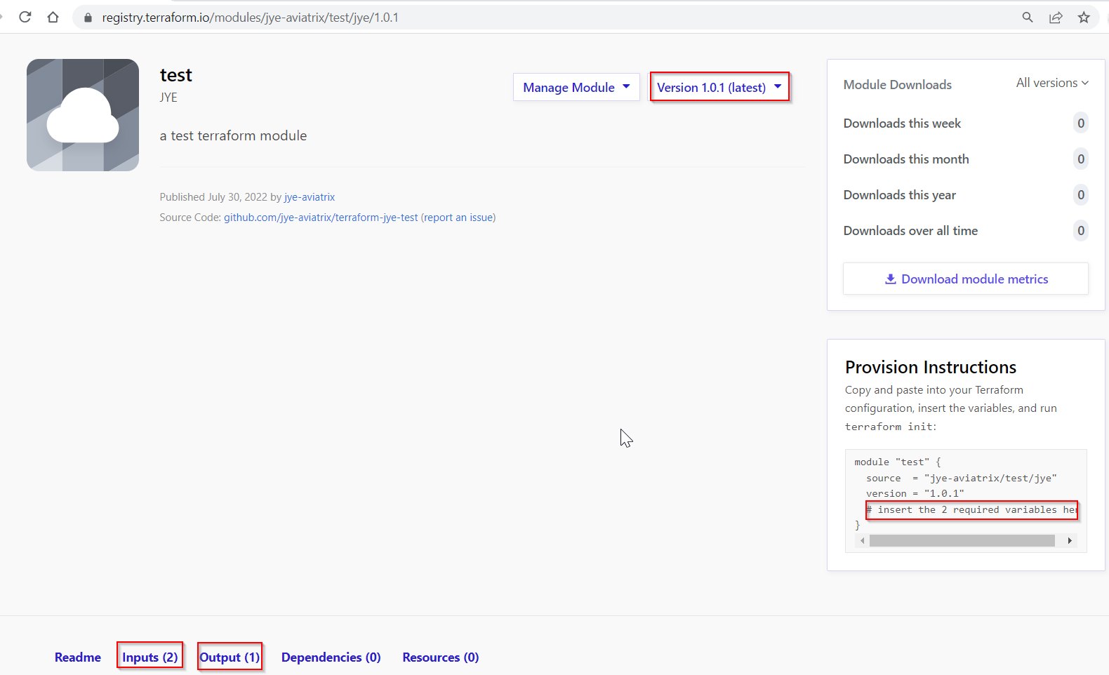 Publish module to Terraform Registry - cloudlearning365cloudlearning365