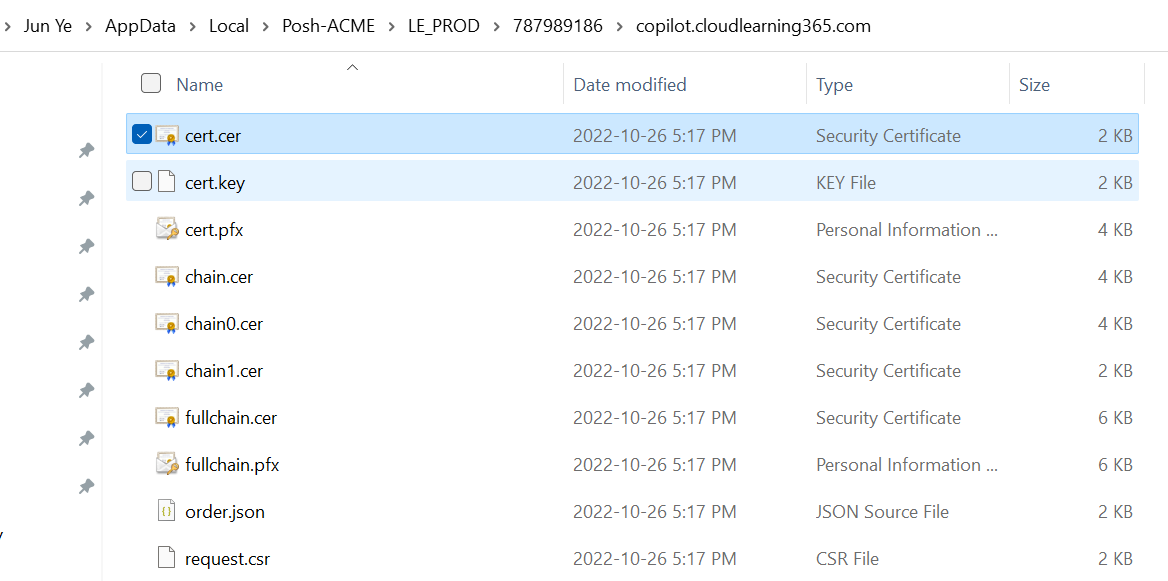 Get a free public ssl certificate for testing environment using posh
